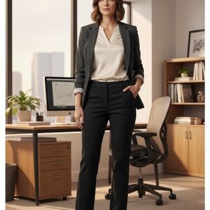 Ann Taylor Charcoal Gray Tailored Pants